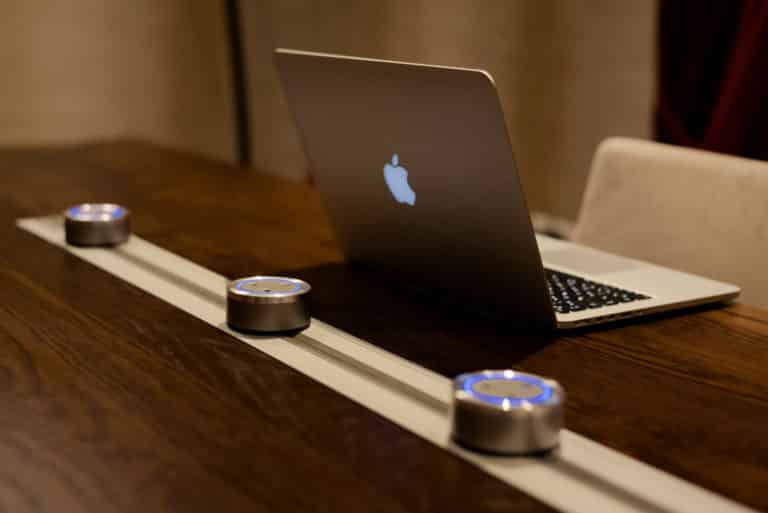 Leopold Hotel Sheffield Meeting Room laptop ready for meeting