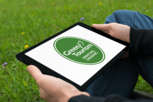Green Tourism Awaiting Grading logo on tablet